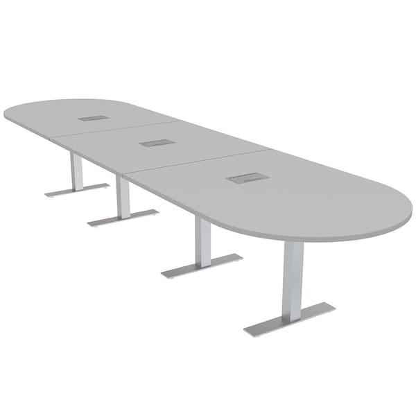 45 in W, 165.75 in L, 29 in H, Engineered Wood Top, Grey